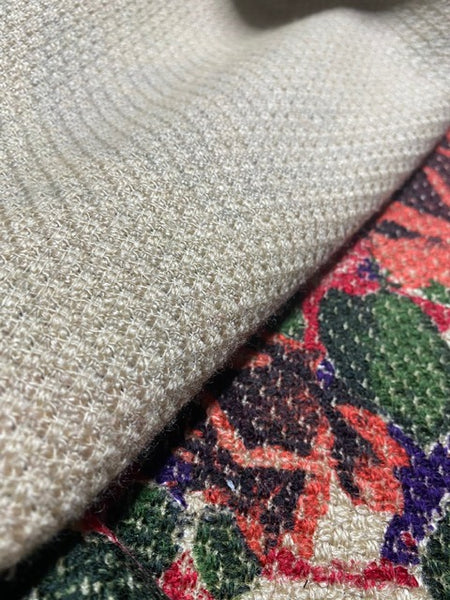 WC-7426W-B REVERSIBLE DIGITAL FLORAL PRINT WOOL COATING. ITALY