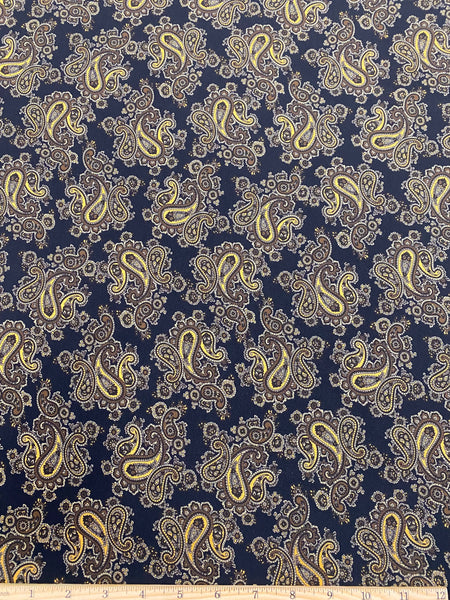 RV-7611W DESIGNER PAISLEY PRINT RAYON VISCOSE TWILL. THE KOOPLES. ITALY
