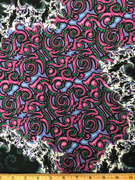 CP-7126W DESIGNER SIGNATURE PRINT COTTON POPLIN. VERSACE JEANS. ITALY - Elliott Berman Textiles