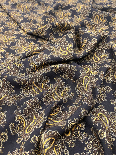 RV-7611W DESIGNER PAISLEY PRINT RAYON VISCOSE TWILL. THE KOOPLES. ITALY