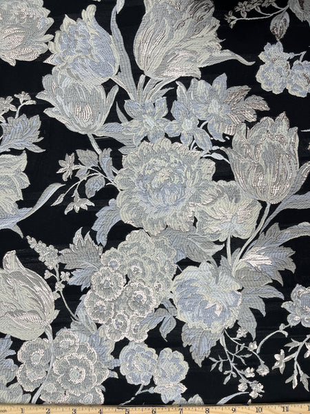 MB-7657W EXCLUSIVE DESIGNER SILK BLEND BURNOUT JACQUARD. ERDEM. ITALY