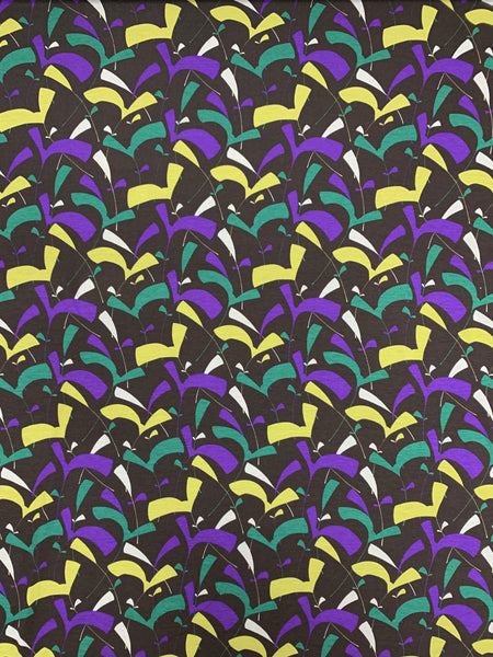 RVK-5066W-B DIGITAL GEO MAPLE SEED PRINT VISCOSE KNIT. ITALY - Elliott Berman Textiles