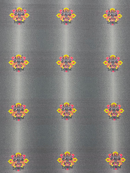 MB-7520W KEEP CALM AND DENIM JACQUARD PANEL. FRANCE