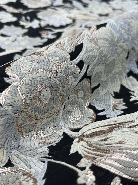 MB-7657W EXCLUSIVE DESIGNER SILK BLEND BURNOUT JACQUARD. ERDEM. ITALY