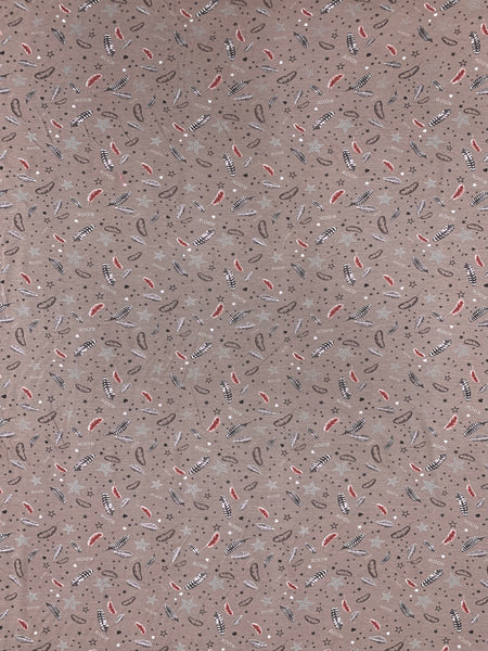 RVK-1578W-A ROCK-'N'-ROLL FEATHER PRINT VISCOSE KNIT. FRANCE - Elliott Berman Textiles