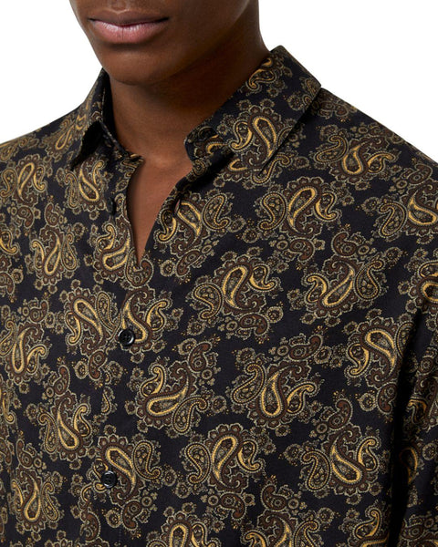 RV-7611W DESIGNER PAISLEY PRINT RAYON VISCOSE TWILL. THE KOOPLES. ITALY