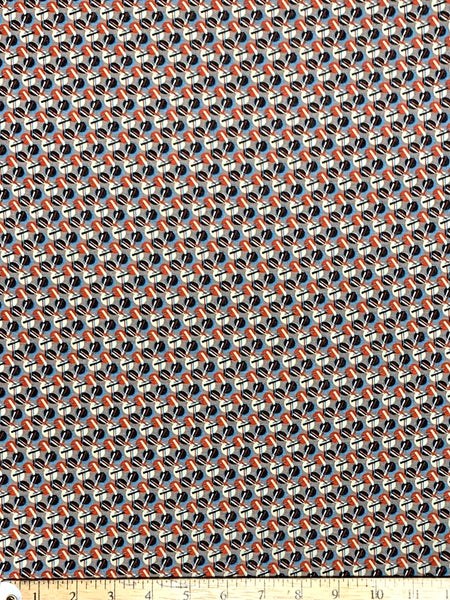 RVK-1805W-B Dots'N'Strokes Print Viscose Knit. France - Elliott Berman Textiles