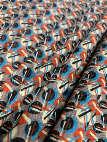 RVK-1805W-B Dots'N'Strokes Print Viscose Knit. France - Elliott Berman Textiles