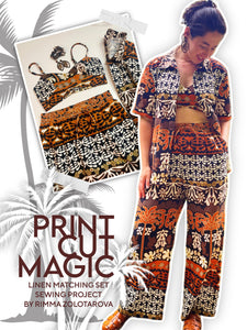 Print, Cut, Magic | Linen Matching Set Sewing Project by Rimma Zolotarova