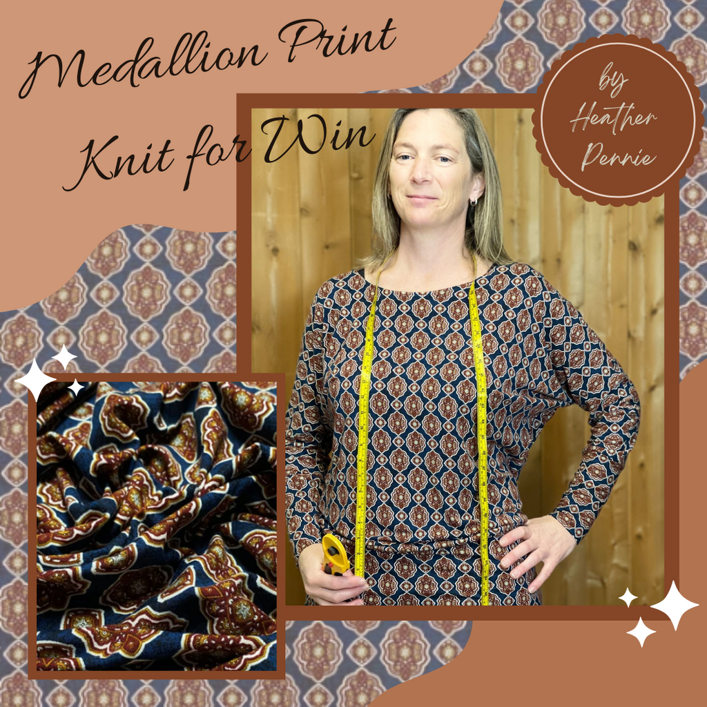 "Medallion Print Knit for the Win" by Heather Pennie