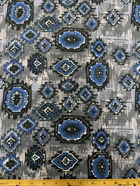 CP-9118W DESIGNER NEWSPAPER PRINT COTTON POPLIN. JOHN GALLIANO. ITALY