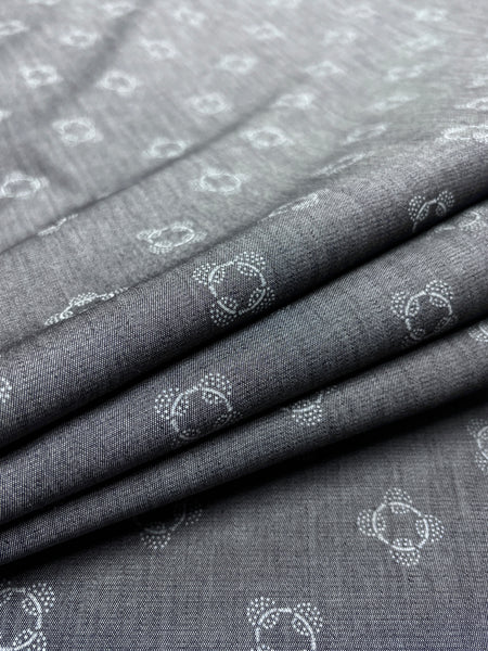 CD-9094W RVERSIBLE IRIDESCENT PRINTED COTTON CHAMBRAY POPLIN.