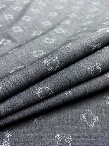 CD-9094W RVERSIBLE IRIDESCENT PRINTED COTTON CHAMBRAY POPLIN.