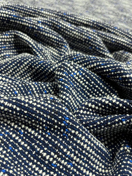 MB-9157W DESIGNER PEARL-STRAND DESIGN STRETCH BOUCLE JACQUARD. HUGO BOSS. ITALY