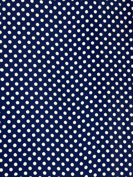 S-9062W POLKA DOT PRINT STRETCH SILK CREPE DE CHINE PANEL. ITALY