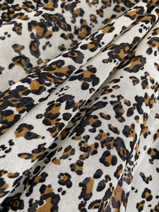 BFS-205 MICRO LEOPARD PRINT VISCOSE GEORGETTE. ITALY.