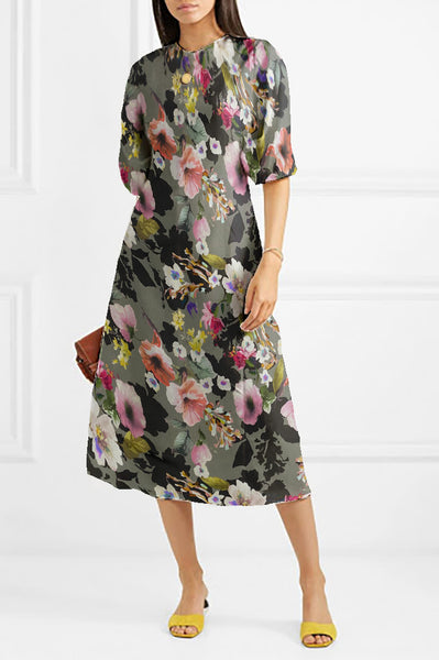 BFS-204 FLORAL PRINT VISCOSE GEORGETTE. ITALY