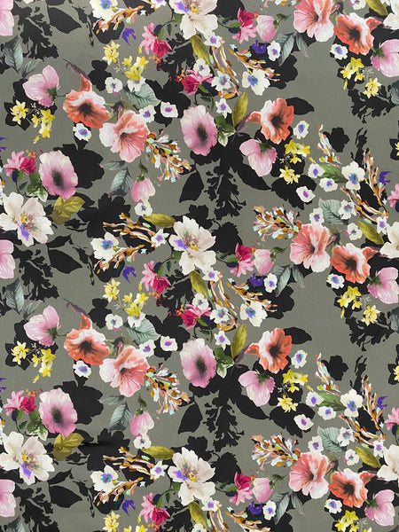 BFS-204 FLORAL PRINT VISCOSE GEORGETTE. ITALY