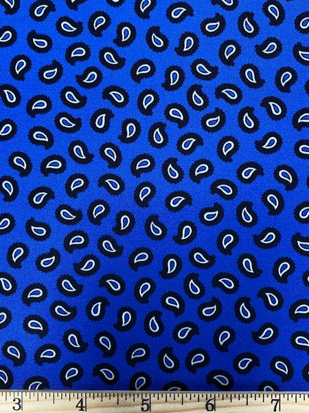 RV-9147W DESIGNER PAISLEY PRINT VISCOSE CHARMEUSE. MAJE. ITALY.