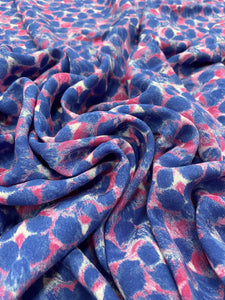 RV-9045W ABSTRACT DOTTED PRINT VISCOSE CHALLIS. ITALY.