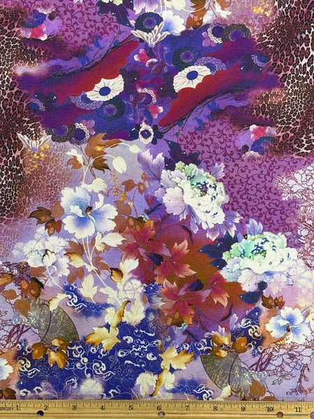 CP-9125W FLORAL PRINT COTTON FAILLE. ITALY