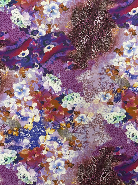 CP-9125W FLORAL PRINT COTTON FAILLE. ITALY