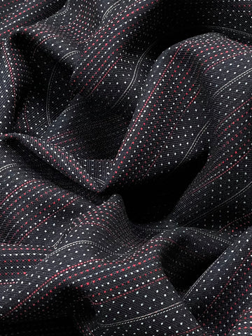 WC-8081W DESIGNER WOVEN DOT DESIGN WOOL SUITING. GUCCI.  ITALY.