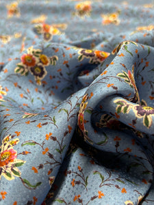 RV-8028W FLORAL PRINT VISCOSE SATIN FINISH. ITALY