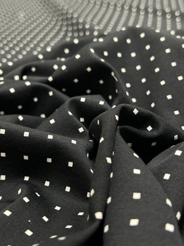 CK-8014W POLKA SQUARE PRINT COTTON LYCRA KNIT. ITALY