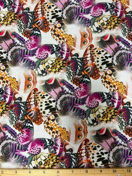 CP-9039W-A BUTTERFLY PRINT COTTON LAWN. ITALY
