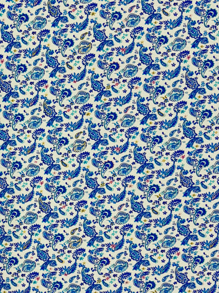 RV-9066W DIGITAL FRENCH PAISLEY PRINT COTTON KNIT PIQUE. ITALY.
