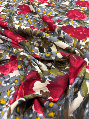 CP-9060W ROSE PRINT COTTON POPLIN. ITALY
