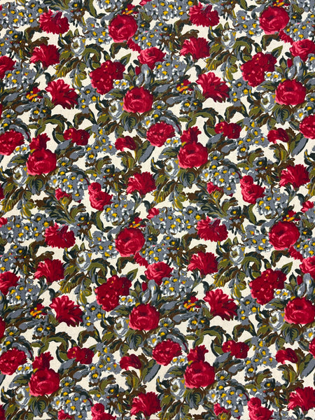 CP-9060W ROSE PRINT COTTON POPLIN. ITALY