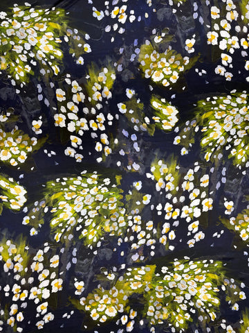 RV-9081W EXCLUSIVE IMPRESSIONIST FLORAL PRINT SILK CREPE BACK SATIN. 24 MM. ITALY