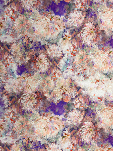 RV-9080W EXCLUSIVE MONET-INSPIRED FLORAL PRINT LINEN. ITALY