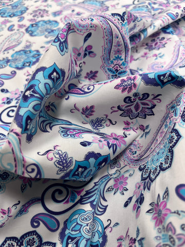 CP-7959W PAISLEY PRINT STRETCH COTTON SATEEN. ITALY