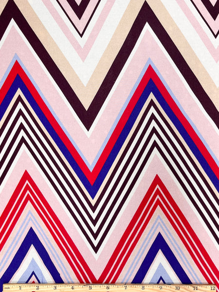 BFS-201 ZIG-ZAG PRINT VISCOSE CREPE. ITALY