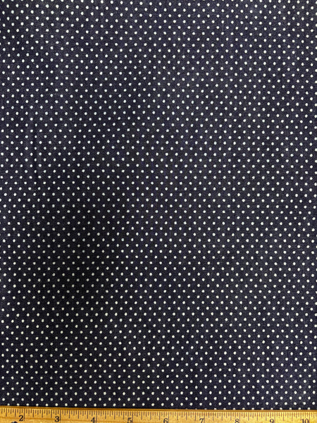 CD-9091W REVERSIBLE POLKA-DOT PRINT DENIM-LOOK COTTON CHAMBRAY. ITALY