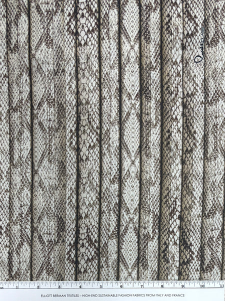 RV-9063W DSIGNER SIGNATURE PYTHON PRINT VISCOSE CHARMESUE. ROBERTO CAVALLI. ITALY.