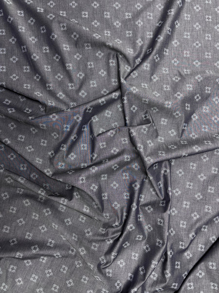 CD-9094W RVERSIBLE IRIDESCENT PRINTED COTTON CHAMBRAY POPLIN.