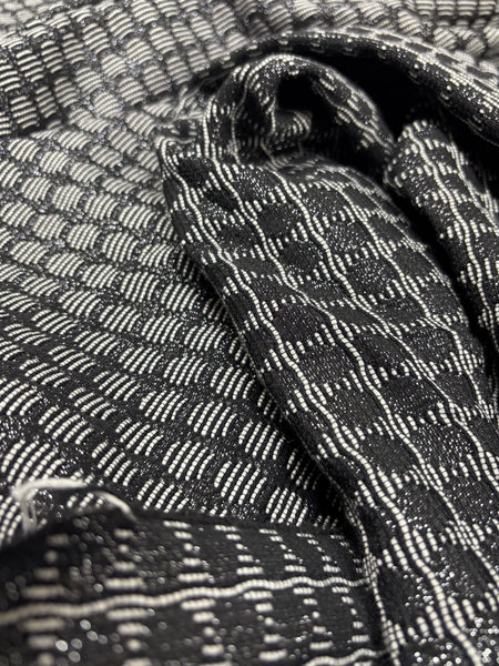 RIF-145 REVERSIBLE METALLIC JACQUARD. A CUT OF 3-1/8 YARDS. ITALY