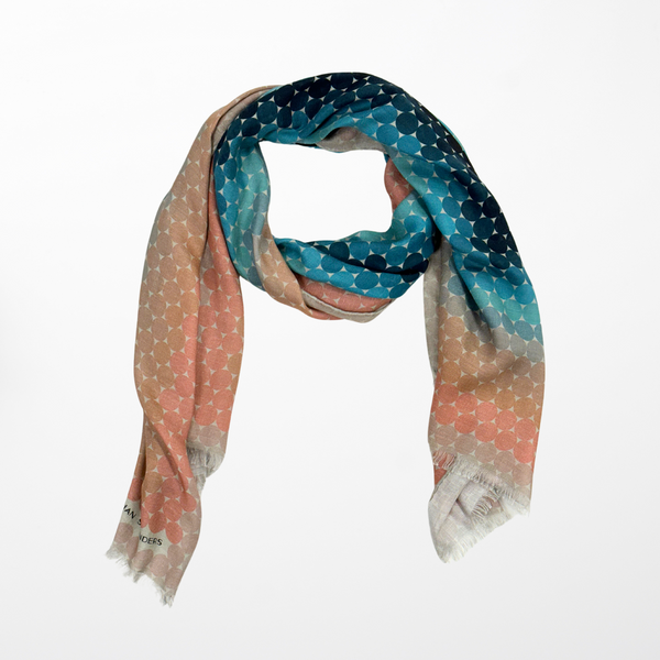 DS-1025 “COTTON CANDY" - JONATHAN SAUNDERS DIGITAL PRINT CASHMERE MODAL SCARF. MADE IN ITALY