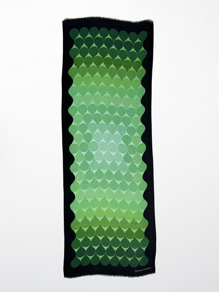 DS-1028 “EMERALD DRIZZLE" - JONATHAN SAUNDERS DIGITAL PRINT CASHMERE MODAL SCARF. MADE IN ITALY