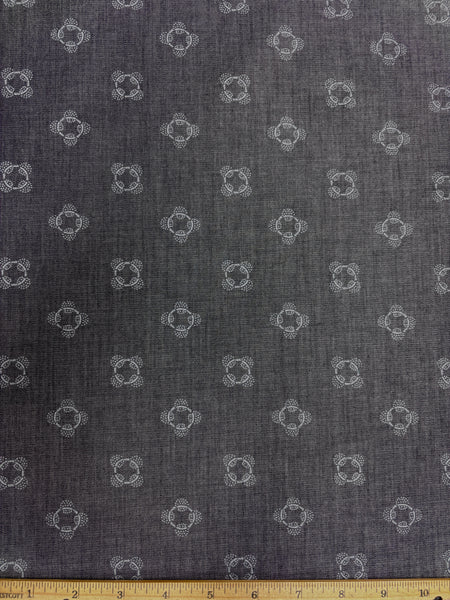 CD-9094W RVERSIBLE IRIDESCENT PRINTED COTTON CHAMBRAY POPLIN.