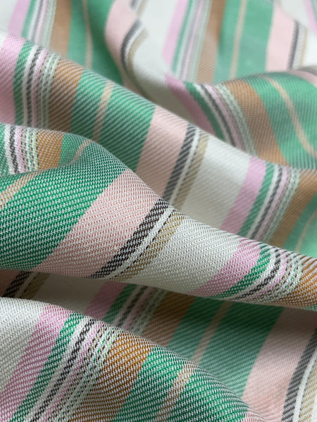LI-9140W YARN-DYED STRIPED DESIGN LINEN VISCOSE. ITALY