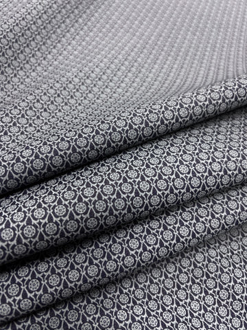 CD-9093W REVERSIBLE PRINTED DENIM LOOK COTTON CHAMBRAY. ITALY