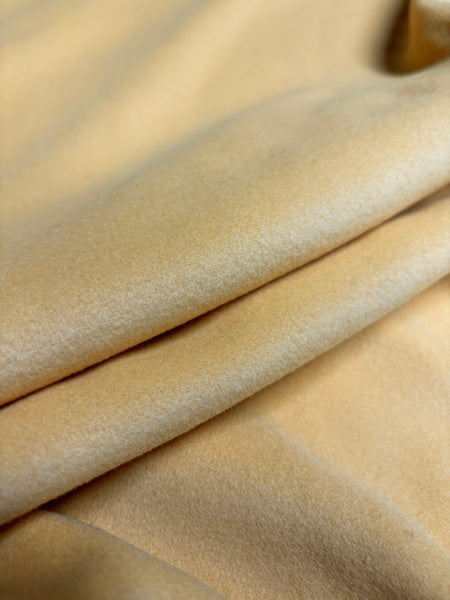 WC-9145W CUSTARD YELLOW CASHMERE WOOL VELOUR COATING. ITALY