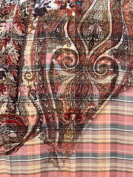 DS-1024 "LA STELLA" - ETRO DIGITAL PRINT WOOL ALPACA SILK SCARF. MADE IN ITALY