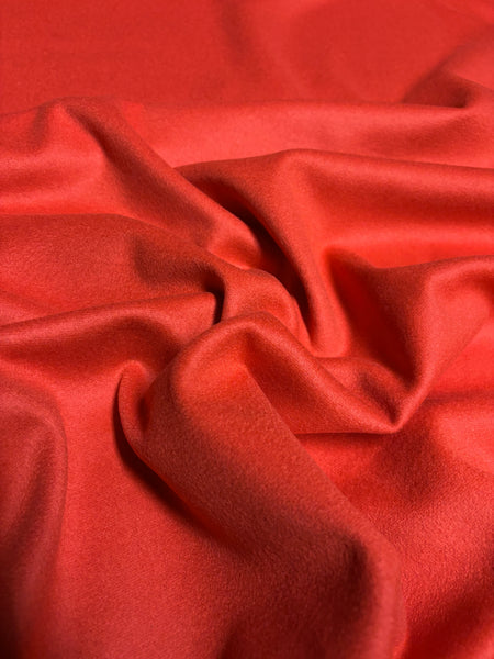 WC-9146W VERMILLION ORANGE CASHMERE WOOL COATING. ITALY