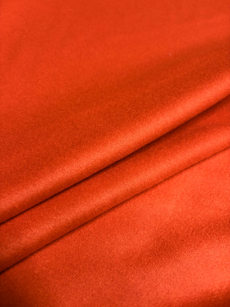 WC-9146W VERMILLION ORANGE CASHMERE WOOL COATING. ITALY